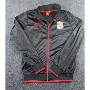 Liverpool FC Black Red Track Jacket Full Zip Soccer Football Official LFC Small